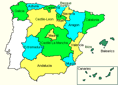 Spanien-regioner