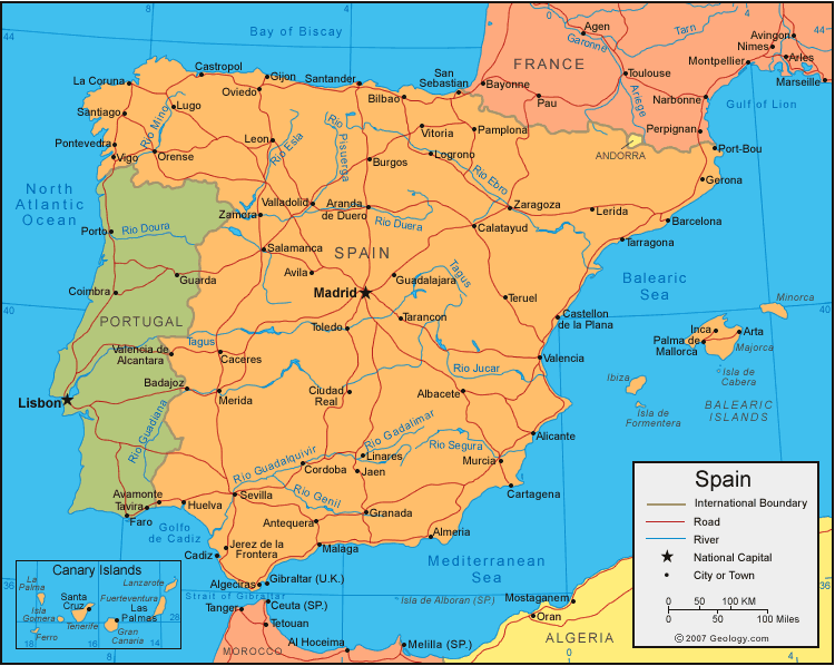 Spanienkarta